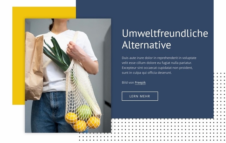 7 umweltfreundliche Alternativen Vorlage