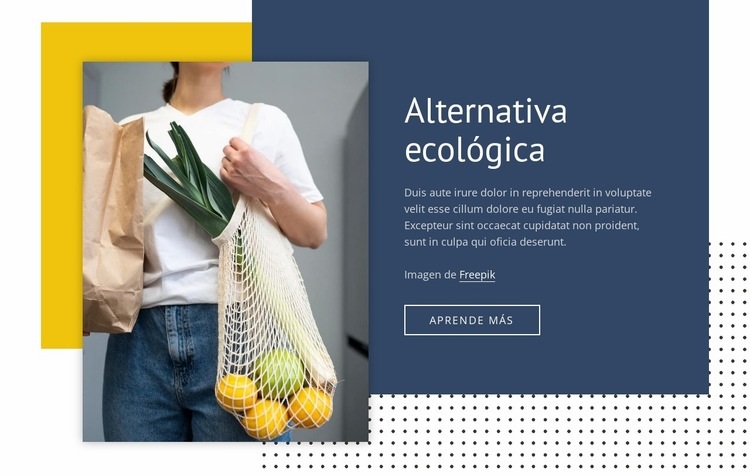 7 alternativas ecológicas Maqueta de sitio web