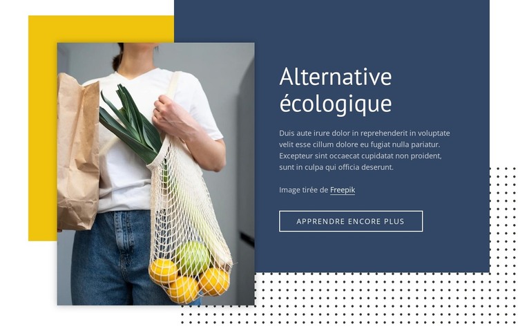 7 alternatives écologiques Modèle HTML