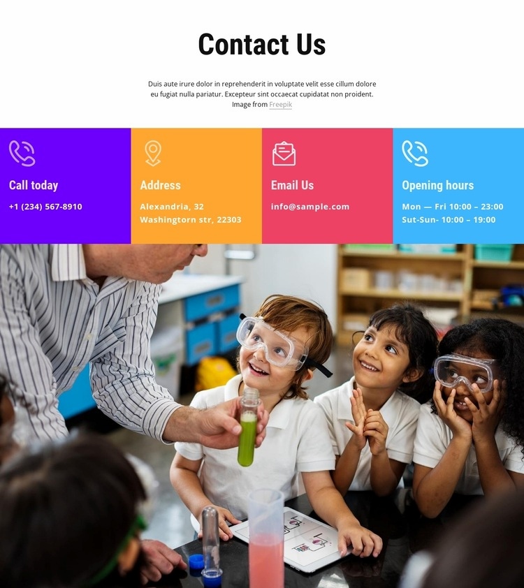 Science programs Homepage Design