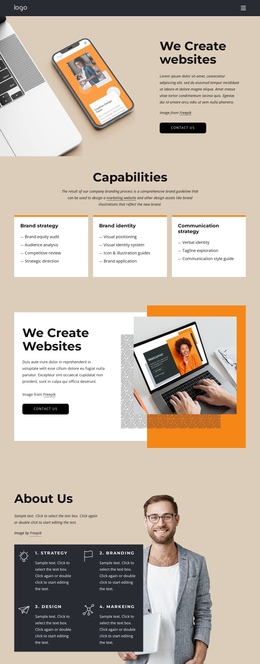 We Build Fresh Designs One Page Template