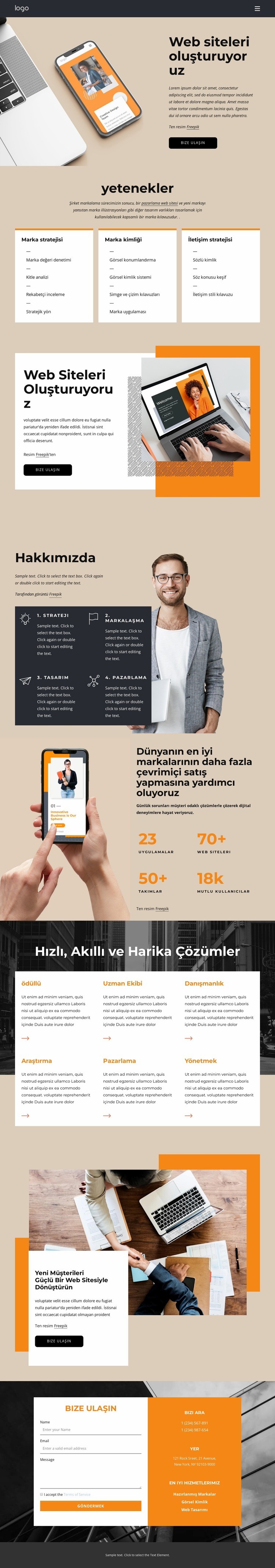 Taze tasarımlar yapıyoruz Web Sitesi Mockup'ı