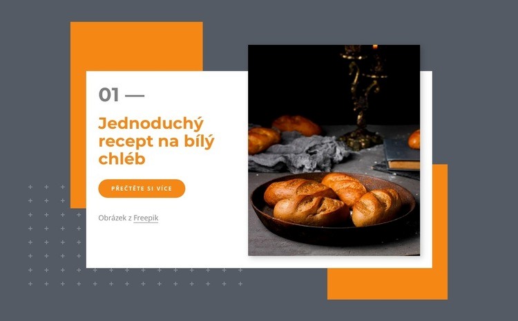 Jednoduchý recept na bílý chléb Šablona webové stránky