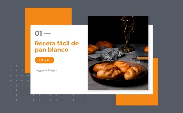 Receta fácil de pan blanco Diseño de páginas web