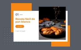 Receta Fácil De Pan Blanco - Descarga De Plantilla HTML