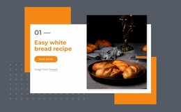 Easy White Bread Recipe - HTML Website Maker