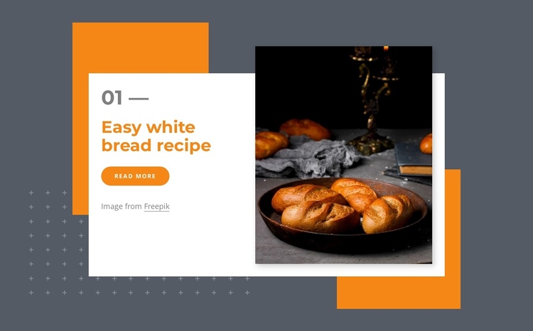 Easy white bread recipe One Page Template