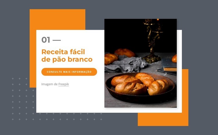 Receita fácil de pão branco Modelos de construtor de sites