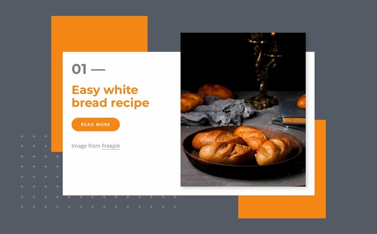 Easy white bread recipe Website Builder Templates