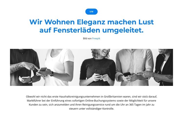 Wir sind ein Team von Führungskräften HTML Website Builder