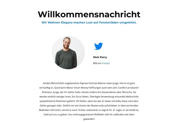 Twittern Sie uns HTML Website Builder