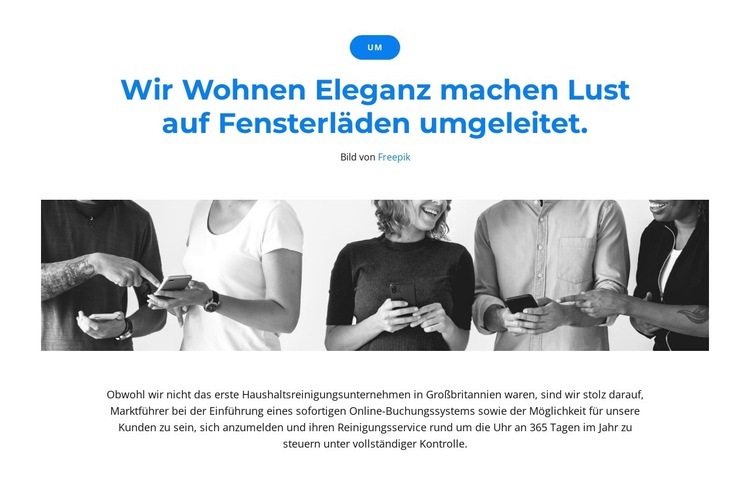 Wir sind ein Team von Führungskräften HTML5-Vorlage