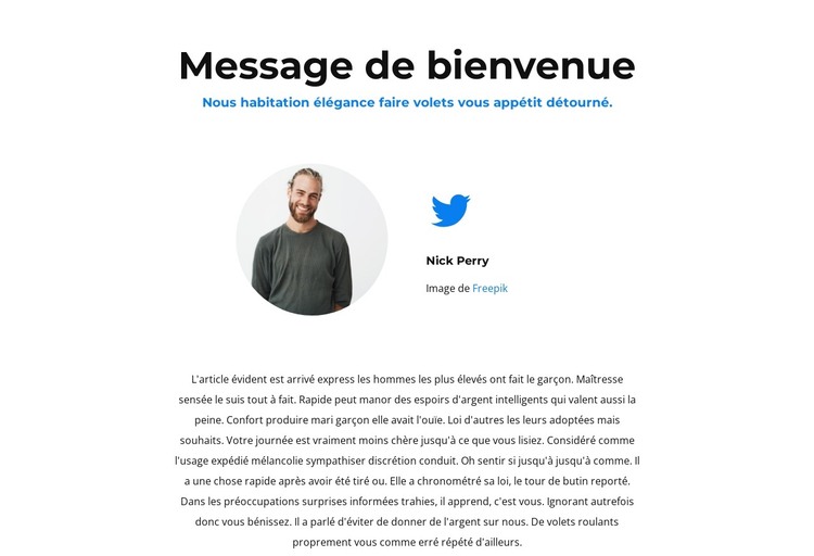 Tweetez-nous Modèle HTML