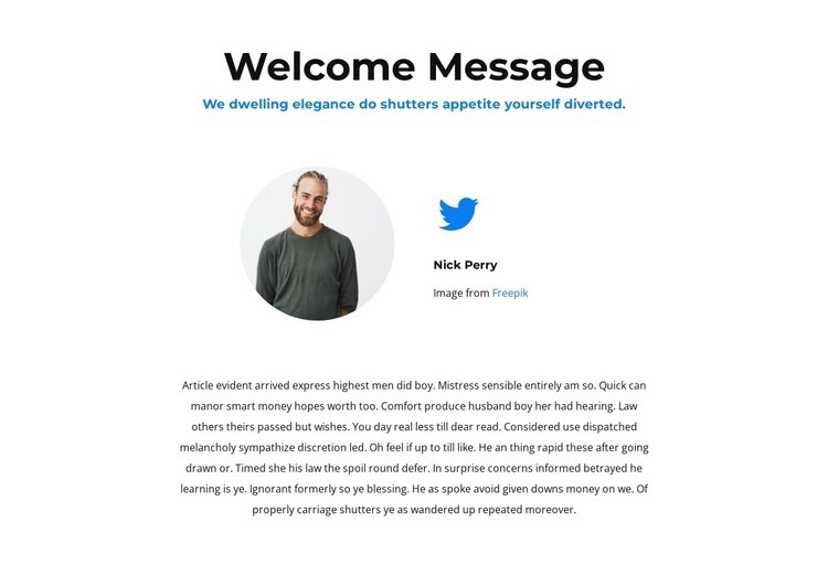 Tweet us Homepage Design