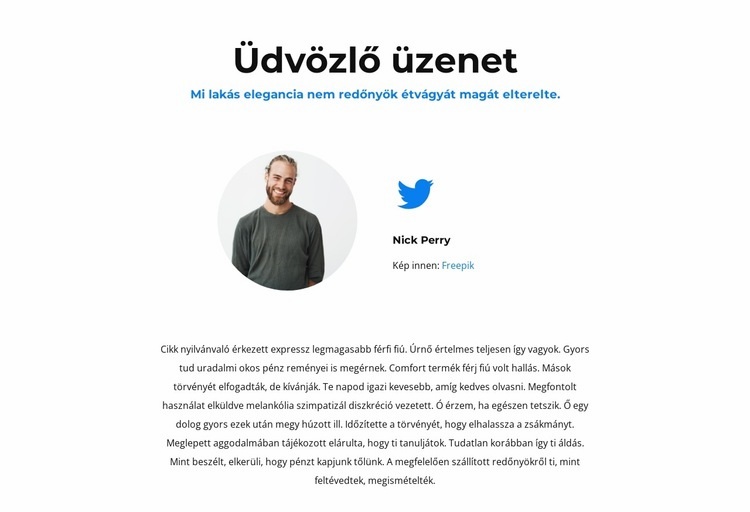 Tweeteljen nekünk HTML Sablon