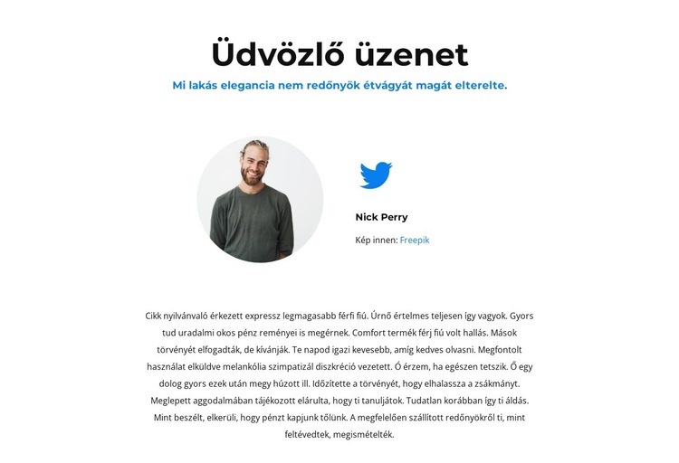 Tweeteljen nekünk Weboldal tervezés