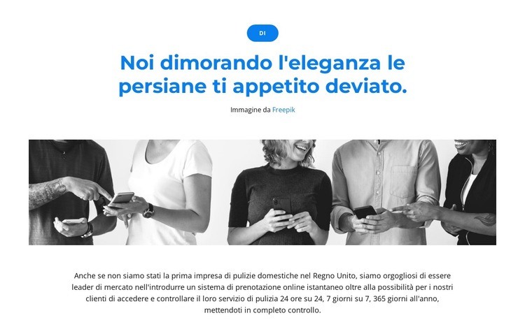 Siamo una squadra di leader Mockup del sito web