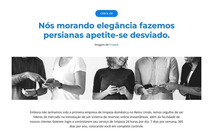 Somos uma equipe de líderes Modelo de site