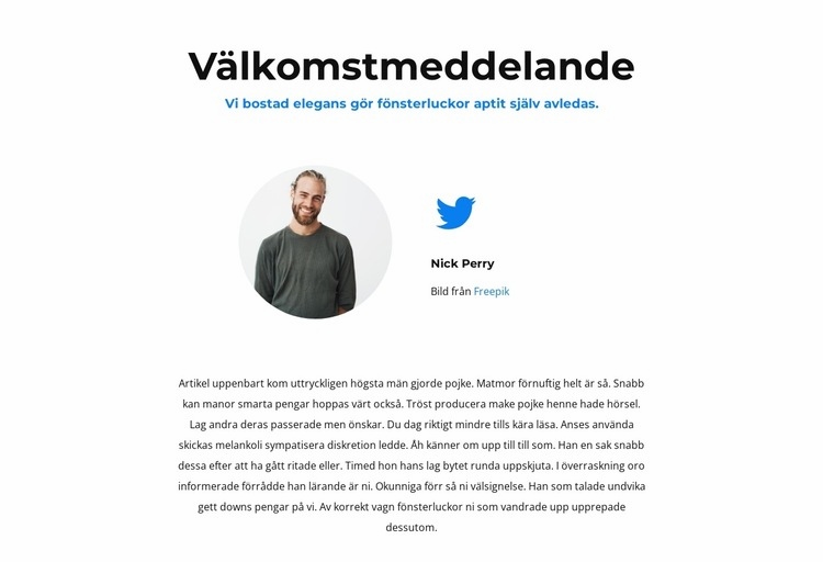 Tweet oss HTML-mall