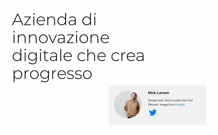 Innovazione al lavoro Mockup del sito web