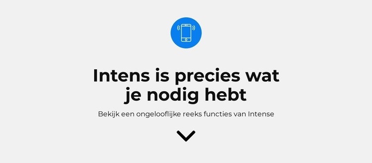 Wat heb je nodig Sjabloon voor één pagina