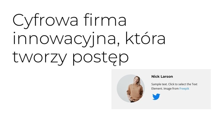 Innowacje w pracy Makieta strony internetowej