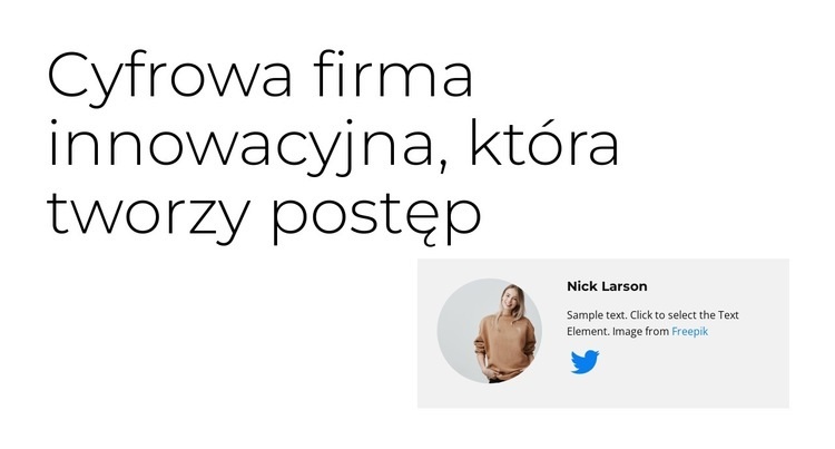 Innowacje w pracy Szablon HTML5