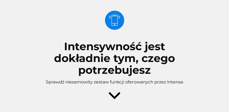 Czego potrzebujesz Szablon jednej strony