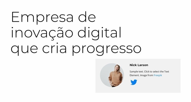 Inovação no trabalho Construtor de sites HTML