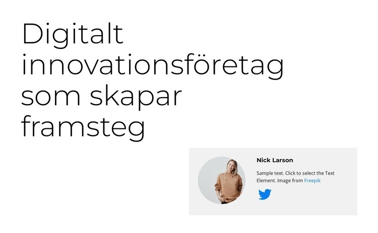 Innovation på jobbet HTML-mall