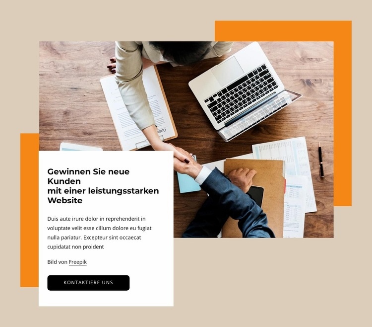 Leistungsstarkes Webdesign Eine Seitenvorlage