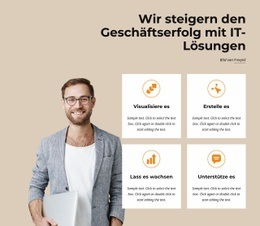 Site-Vorlage Für Technologielösungen Für Kleine Und Mittlere Unternehmen