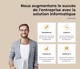 Superbe Conception De Site Web Pour Solutions Technologiques Pour Les Petites Et Moyennes Entreprises