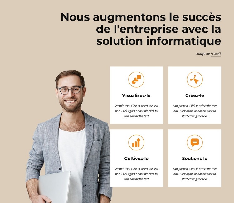 Solutions technologiques pour les petites et moyennes entreprises Modèle HTML