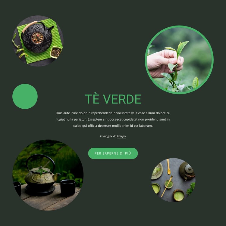 Benefici della storia del tè verde Modello CSS