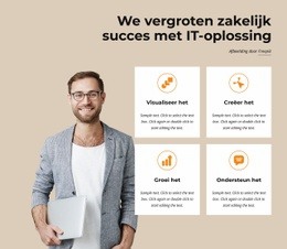 Geweldig Website-Ontwerp Voor Technologische Oplossingen Voor Kleine En Middelgrote Bedrijven