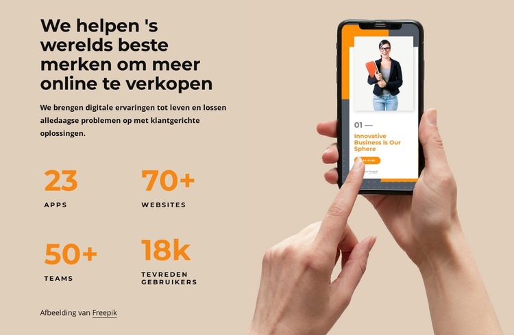 Verkoop meer online Website sjabloon