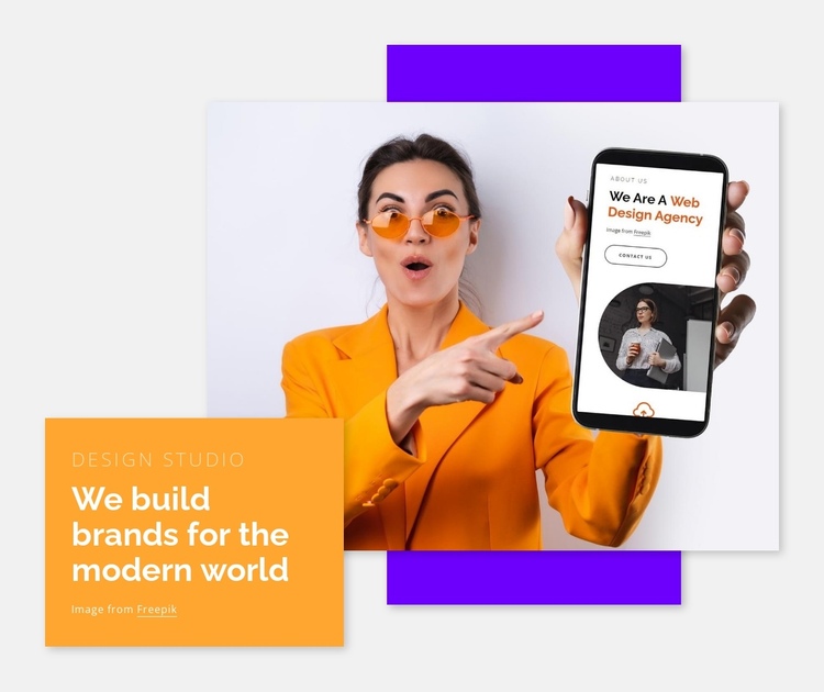 We build brands for the modern world One Page Template