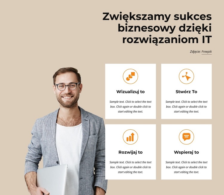 Rozwiązania technologiczne dla małych i średnich firm Szablon HTML