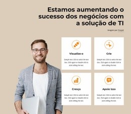 Construtor De Sites Pronto Para Usar Para Soluções Tecnológicas Para Pequenas E Médias Empresas