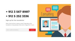 Two Phones Number CSS Template