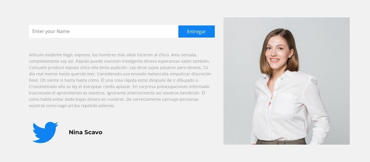 Síganos en Twitter Tema de WordPress