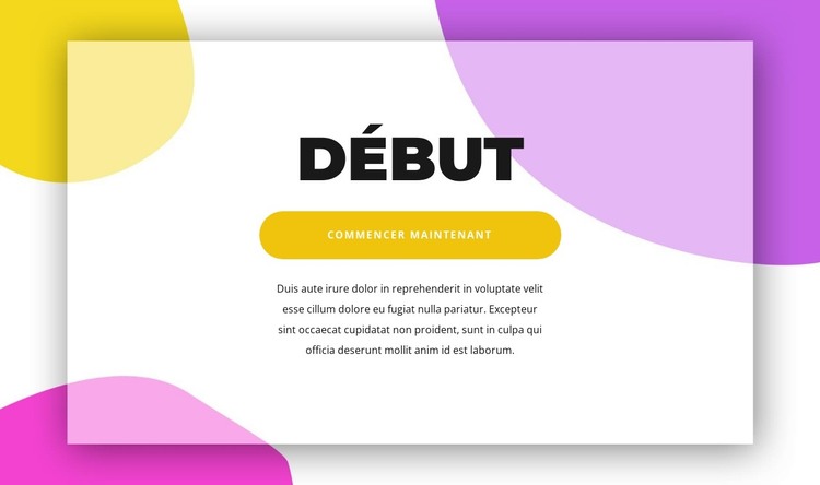 Cliquez sur démarrer Modèle HTML