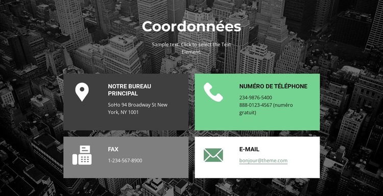 Informations pour la réunion Modèle HTML