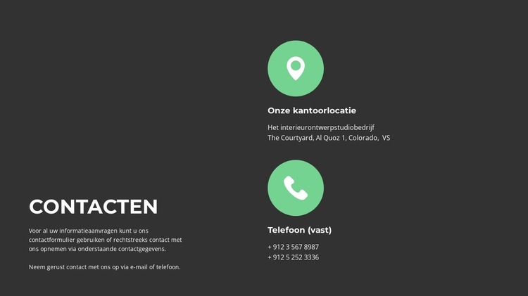 We werken graag samen Website sjabloon