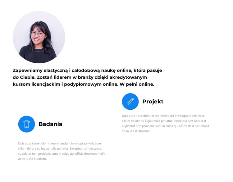 Opracowanie projektu projektu Szablon HTML