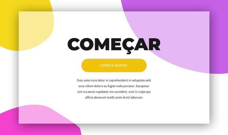 Clique em iniciar Modelo HTML
