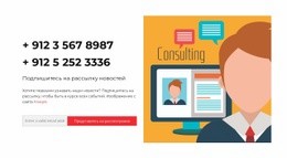 Два Номера Телефона Мокап Веб-Сайта