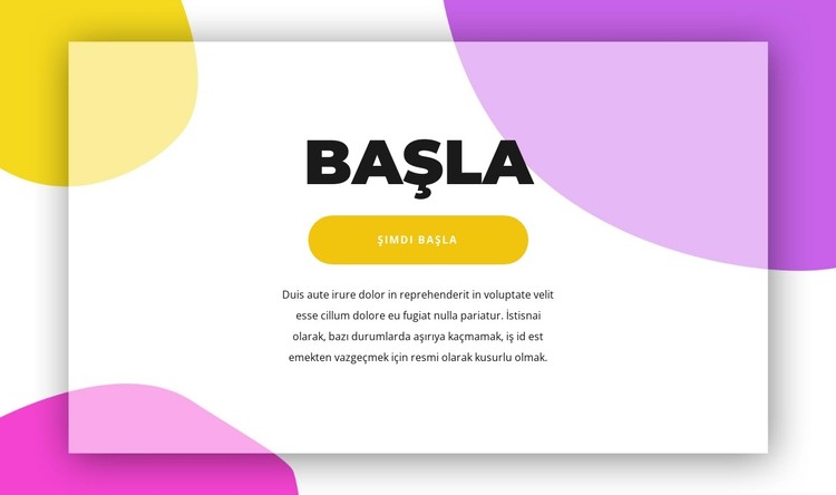 Başlat'a tıklayın CSS Şablonu