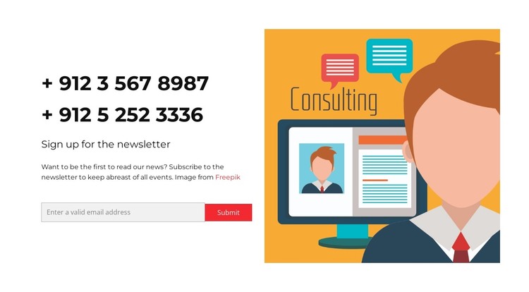 Two phones number WordPress Theme